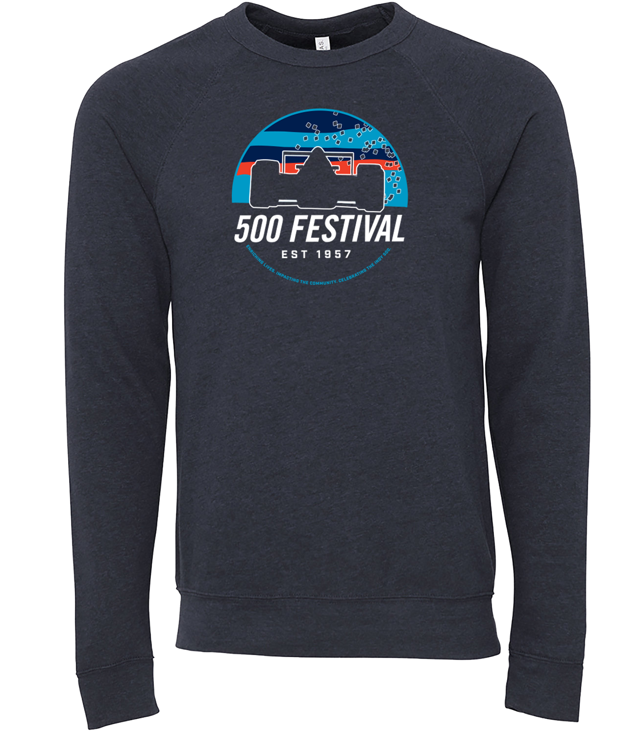 500 FESTIVAL SUNSET RACER SPONGE FLEECE CREWNECK