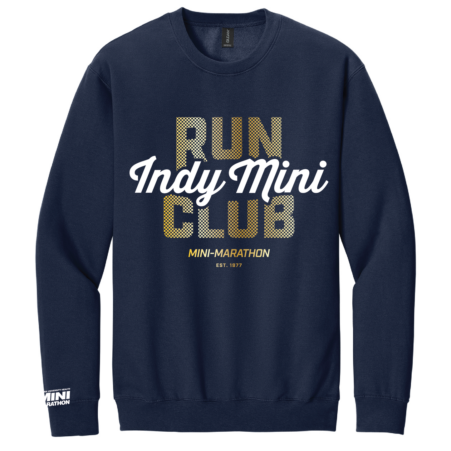 CHECKERED INDY MINI RUN CLUB CREWNECK