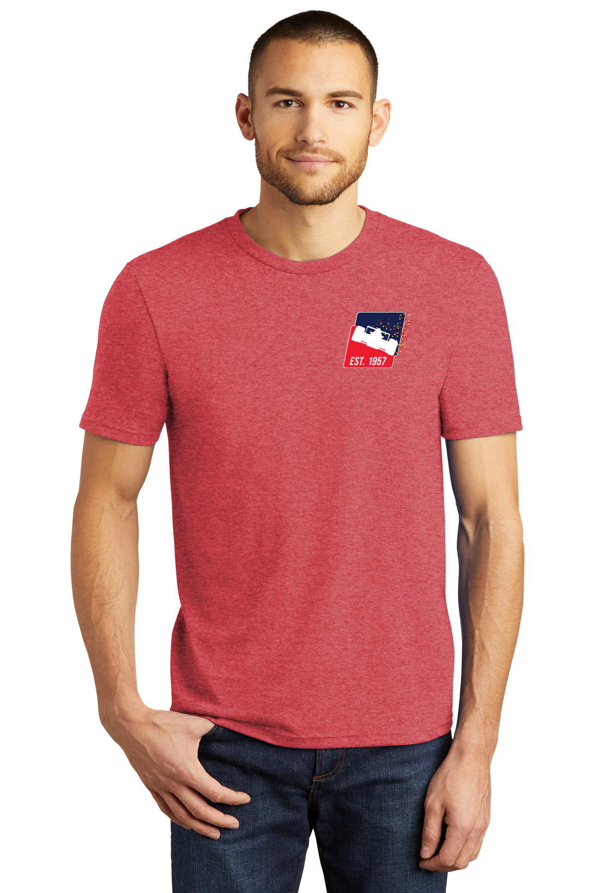 500 FESTIVAL RACE CAR LOGO MEN'S SHORT SLEEVE TEE