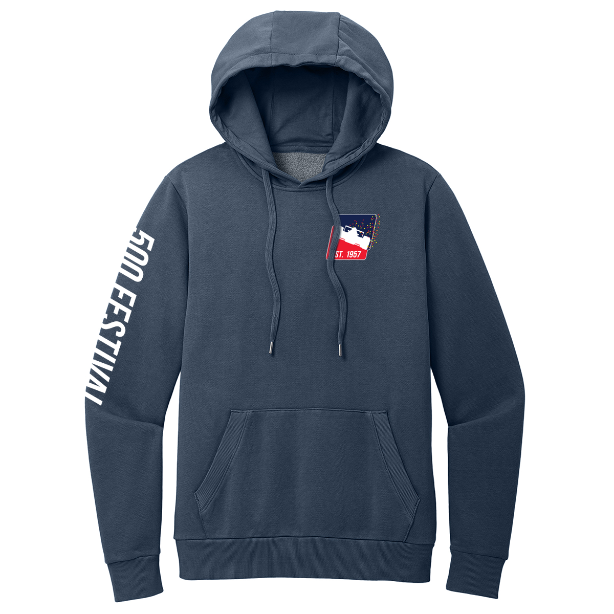 500 FESTIVAL RACE CAR LOGO FLEECE HOODIE