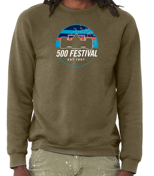 500 FESTIVAL SUNSET RACER SPONGE FLEECE CREWNECK