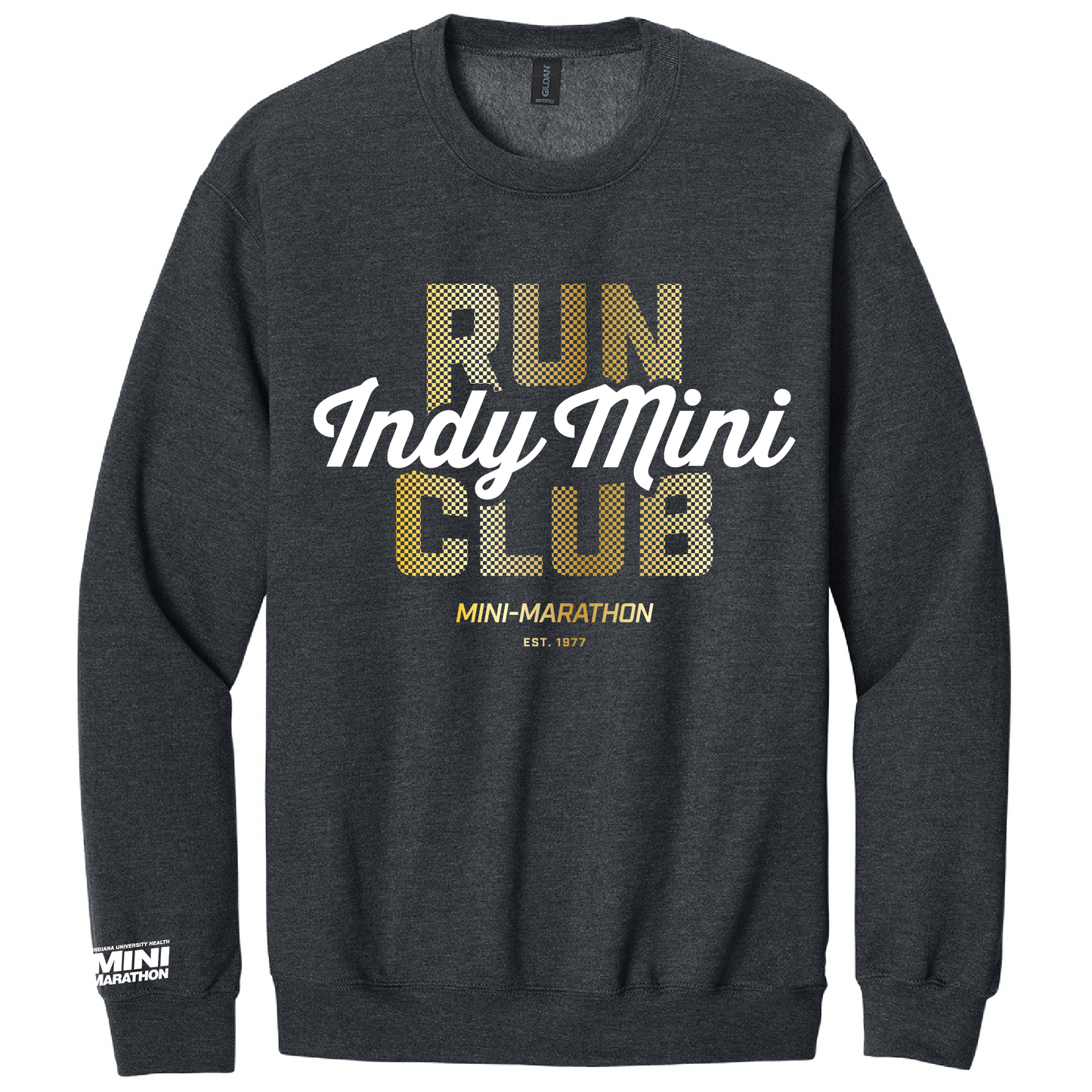 CHECKERED INDY MINI RUN CLUB CREWNECK