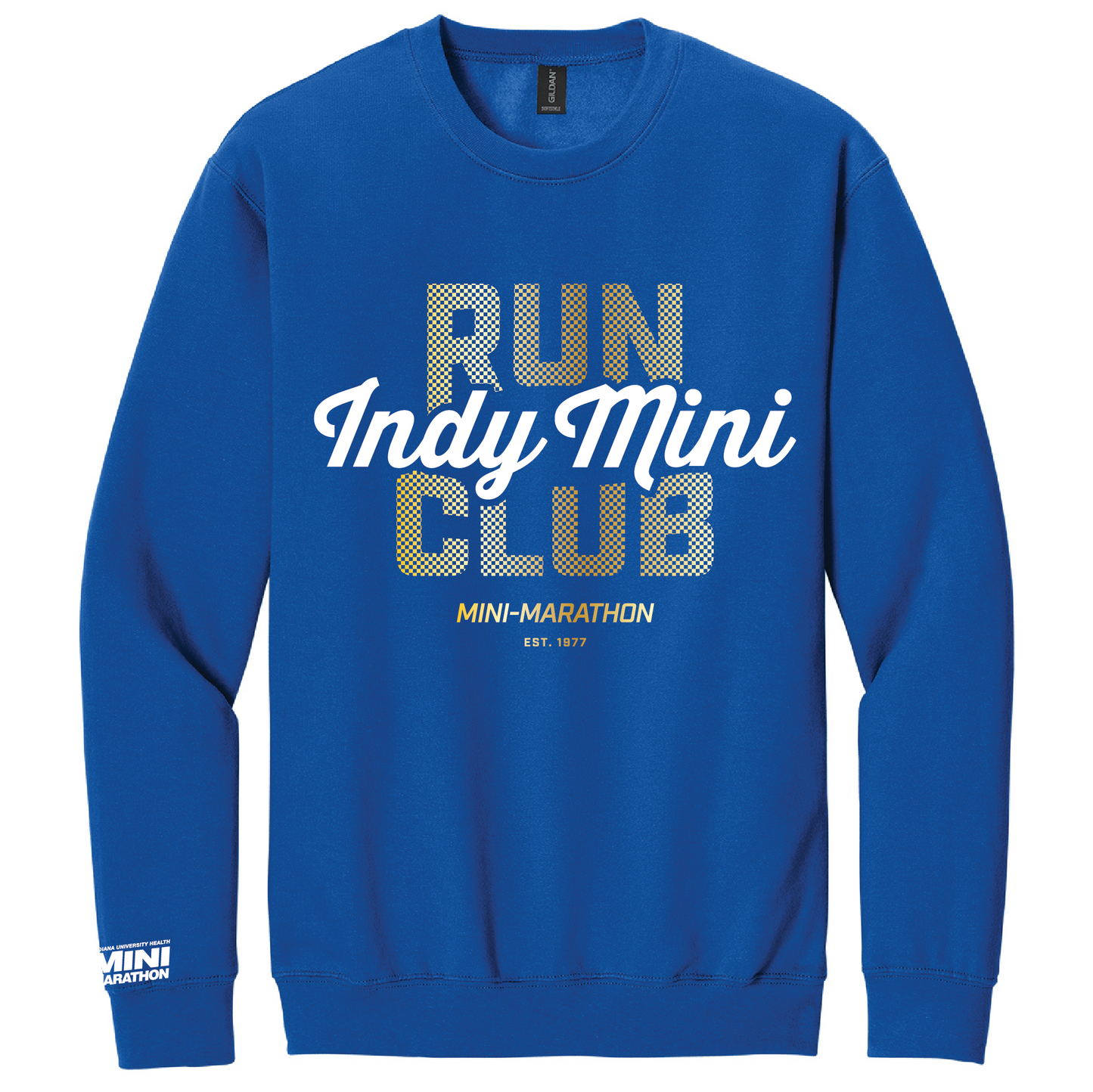 CHECKERED INDY MINI RUN CLUB CREWNECK