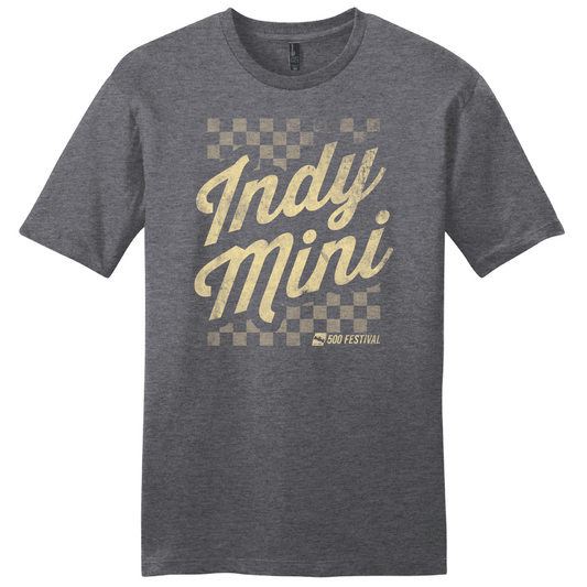 Indy Mini Script Grunge Checkered 2025 Short Sleeve Tee DT6000